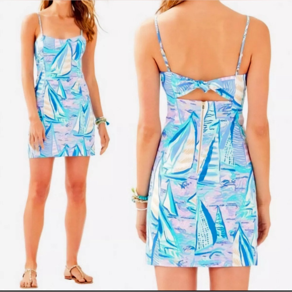 Lilly Pulitzer Shelli Stretch Mini Dress Aboat Lilac Verbena. Size 00